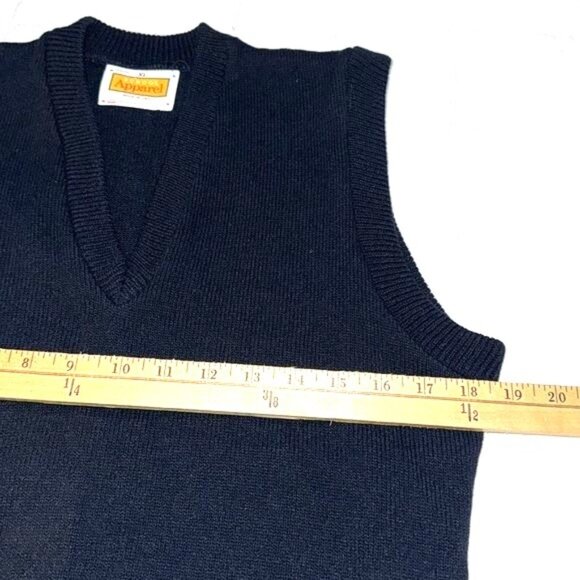 Youth XL V-Neck Navy Blue School Apparel Sweater Vest - Picture 5 of 6